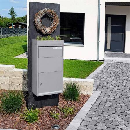 Metzler Toit végétal en gris | Plantation de toit pour boîte à colis modèle Avalon