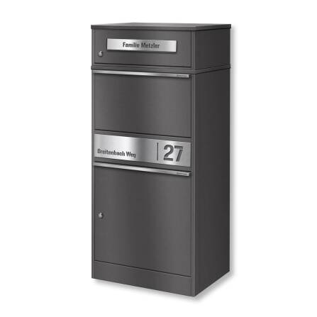 Metzler Paketbox mit Briefkasten | personalisiert mit...