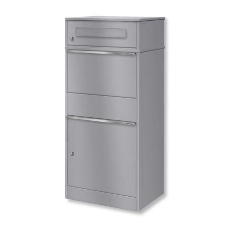Metzler Paketbox mit Briefkasten | Grau | mit...