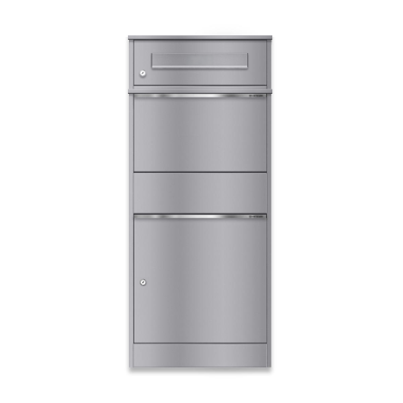 Metzler Paketbox mit Briefkasten | Grau | mit...