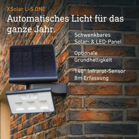 Solarleuchte | XSolar L-S One | Anthrazit