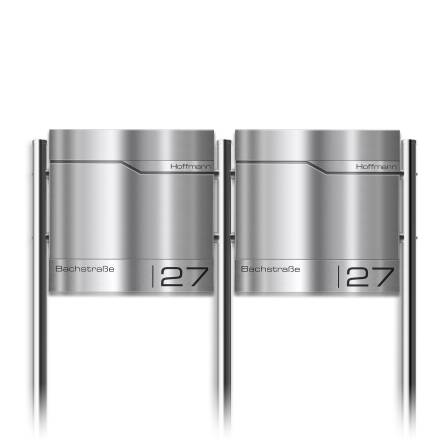 Metzler Edelstahl Standbriefkasten Mehrfamilienhaus mit...