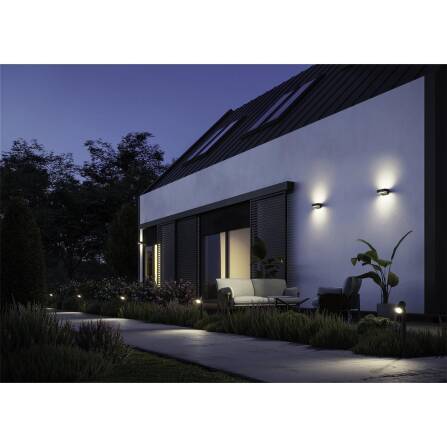 LED Außenleuchte | Silber | L 810 mit Sensor & Bluetooth