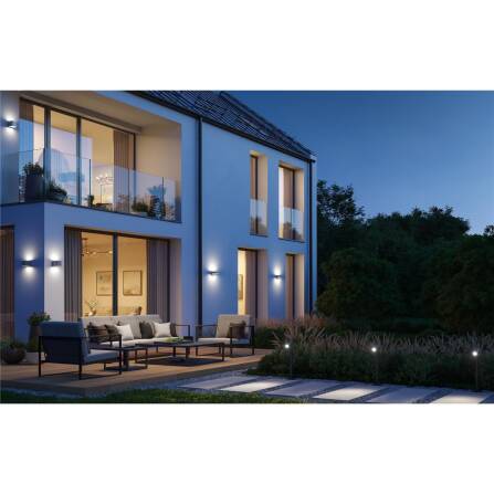 LED Außenleuchte | Silber | L 810 mit Sensor & Bluetooth