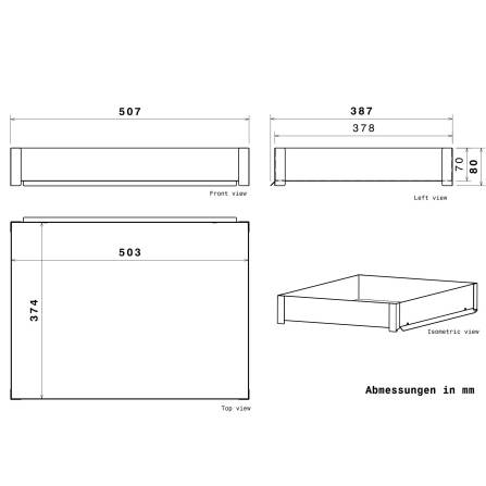 Metzler Paketbox mit Pflanzdach | RAL 7016 Anthrazit | personalisiert mit Gravur | Edelstahl-Namensschild | mit Briefeinwurf | Bispo 2
