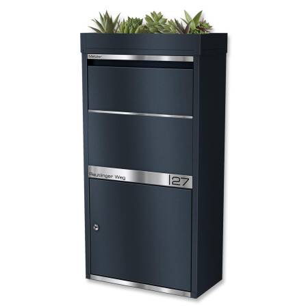 Metzler Paketbox mit Pflanzdach | Anthrazit RAL 7016 |...