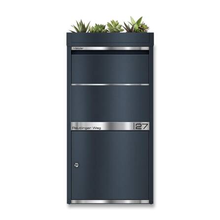 Metzler Paketbox mit Pflanzdach | Anthrazit RAL 7016 |...