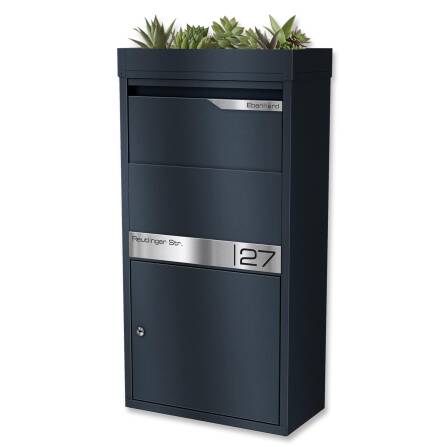 Metzler Paketbox mit Pflanzdach | Anthrazit RAL 7016 |...