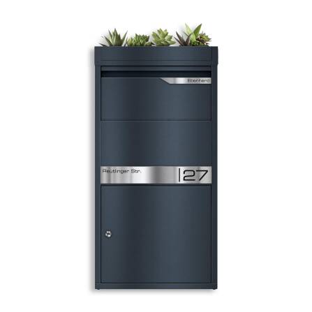 Metzler Paketbox mit Pflanzdach | Anthrazit RAL 7016 |...