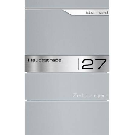 Ersatz Gravurplatte aus Edelstahl passend zu Standbriefkasten Alves