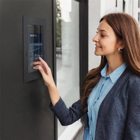 Metzler Türsprechanlage mit Kamera | Gesichtserkennung | Touch-Display | Live-HD-Video | Ein- und Mehrfamilien | Eisenglimmer | SDM10X