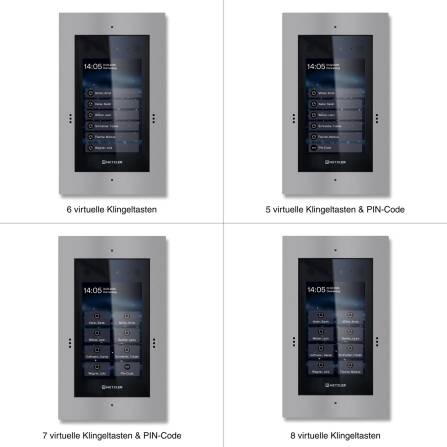 Metzler Türsprechanlage mit Kamera | Gesichtserkennung | Touch-Display | Live-HD-Video | Ein- und Mehrfamilien | Grau | SDM10X