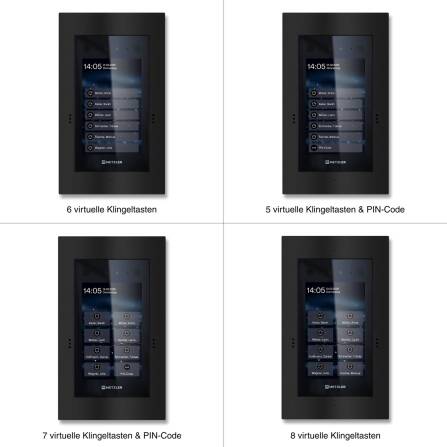 Metzler Türsprechanlage mit Kamera | Gesichtserkennung | Touch-Display | Live-HD-Video | Ein- und Mehrfamilien | Schwarz | SDM10X