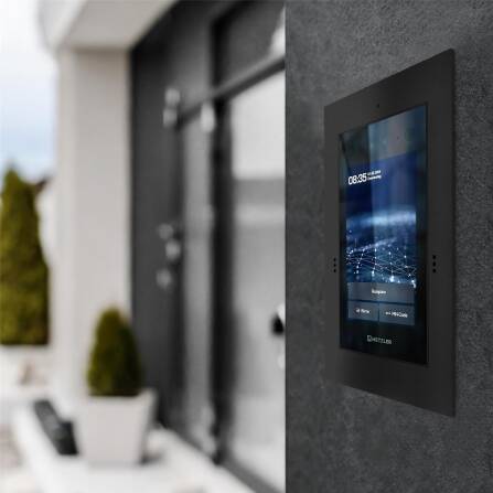 Metzler Türsprechanlage mit Kamera | Gesichtserkennung | Touch-Display | Live-HD-Video | Ein- und Mehrfamilien | Schwarz | SDM10X