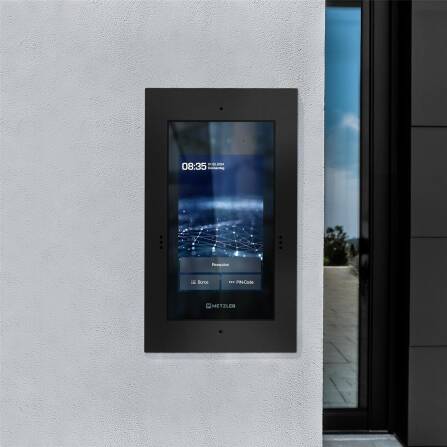 Metzler Türsprechanlage mit Kamera | Gesichtserkennung | Touch-Display | Live-HD-Video | Ein- und Mehrfamilien | Schwarz | SDM10X