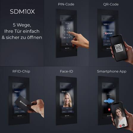 SDM10X interphone avec caméra | Reconnaissance faciale | Ecran tactile | Vidéo HD en direct | Immeubles individuels ou collectifs | Acier inoxydable | SDM10x