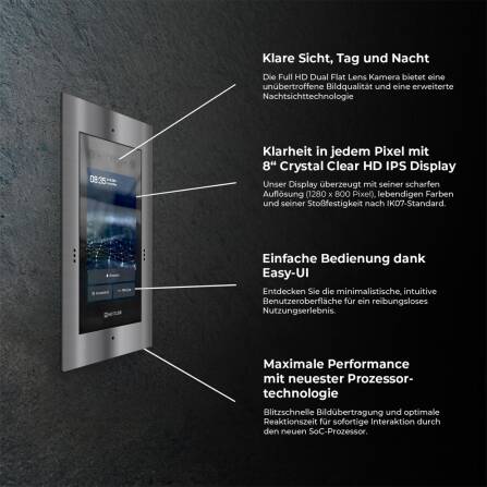 SDM10X interphone avec caméra | Reconnaissance faciale | Ecran tactile | Vidéo HD en direct | Immeubles individuels ou collectifs | Acier inoxydable | SDM10x