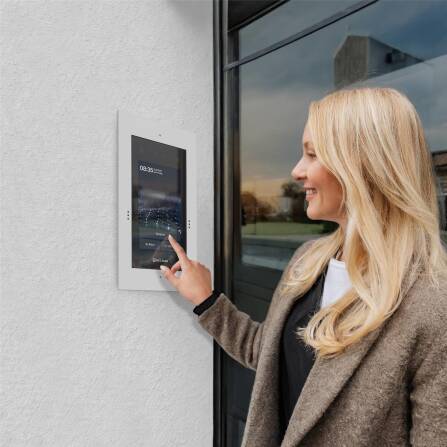 Impianto citofonico Metzler con videocamera | Riconoscimento facciale | Touch display | Video live HD | Per singole e più famiglie | Bianco | SDM10X