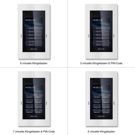 Impianto citofonico Metzler con videocamera | Riconoscimento facciale | Touch display | Video live HD | Per singole e più famiglie | Bianco | SDM10X