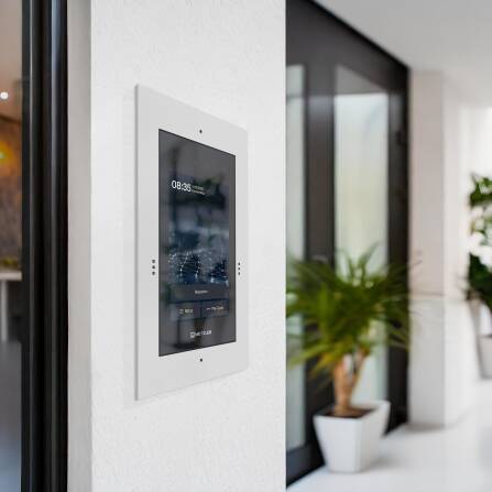 Impianto citofonico Metzler con videocamera | Riconoscimento facciale | Touch display | Video live HD | Per singole e più famiglie | Bianco | SDM10X