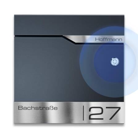 Metzler Briefkasten mit Funkklingel | personalisiert mit...