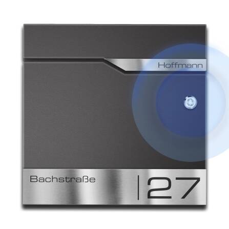 Metzler Briefkasten mit Funkklingel | personalisiert mit...