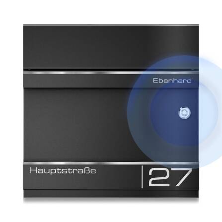 Metzler Briefkasten mit Funkklingel | personalisiert mit...