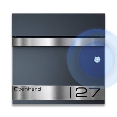 Metzler Briefkasten mit Funkklingel | personalisiert mit...