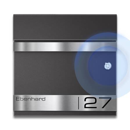 Metzler Briefkasten mit Funkklingel | personalisiert mit...