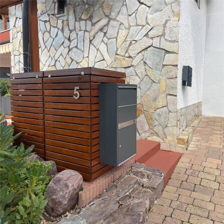 Metzler Boîte à colis | personnalisée avec gravure | Plaque en acier inoxydable | inoxydable & massive | Avalon 1