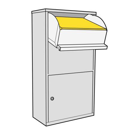 Metzler Paketbox | personalisiert mit Gravur | Grau | Edelstahl-Namensschild | rostfrei & massiv | Avalon 1