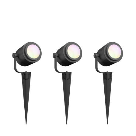 Outdoor Spotlight Set | 3 Spots | Smart | LED RGB+Warmweiß