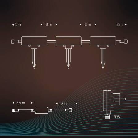Outdoor Wegeleuchten Set | 3 Stk | Smart | LED RGB+Warmweiß