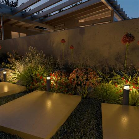 Outdoor Sockelleuchten Set | 3 Stk | Smart | LED RGB+Warmweiß