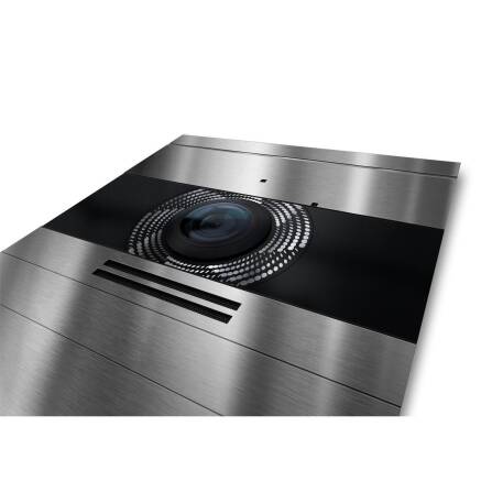 Metzler VDM10 2.0 Interphones vidéo avec plaque de nom échangeables | Acier inoxydable | 1 bouton de sonnette | Neo