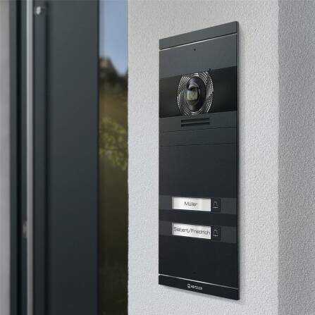 Metzler VDM10 2.0 Video-Türsprechanlage mit austauschbarem Namensschild | 2 Klingeltaster | Neo