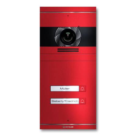 Metzler VDM10 2.0 Video-Türsprechanlage mit austauschbarem Namensschild | Wunschfarbe | 2 Klingeltaster | Neo