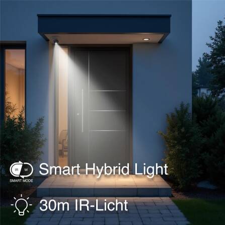 HiLook by HIKVISION 4K Überwachungskamera-Set | 4* 4K Turret Kamera | Smart Hybrid Light | NVR 8-CH | 2 TB HDD | Smartphone App