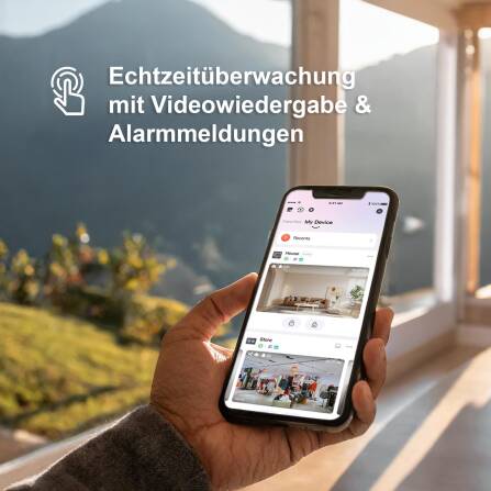 HiLook by HIKVISION 6 MP Überwachungskamera-Set | 4* 6 MP Turret Kamera | Smart Hybrid Light | NVR 8-CH | 2 TB HDD | Smartphone App