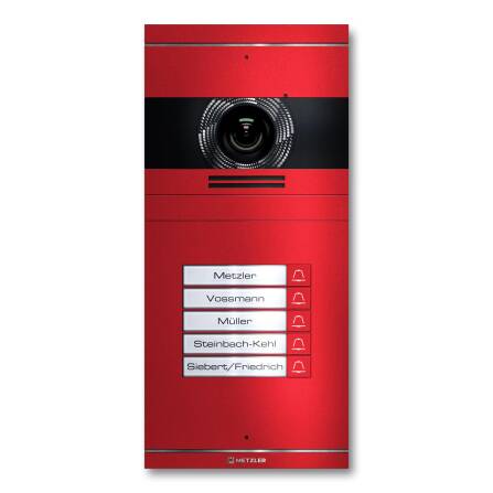 Citofono videocitofonico Metzler VDM10 2.0 con targhetta portanome intercambiabile | Colore personalizzato | 5 pulsanti campanello | Neo