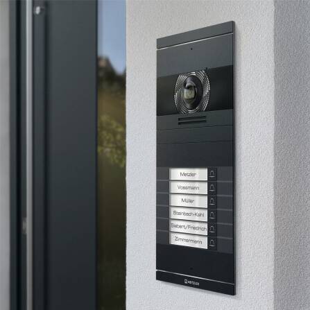 Metzler VDM10 2.0 Video-Türsprechanlage mit austauschbarem Namensschild | 6 Klingeltaster | Neo