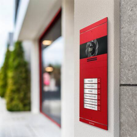 Metzler VDM10 2.0 Video-Türsprechanlage mit austauschbarem Namensschild | Wunschfarbe | 6 Klingeltaster | Neo