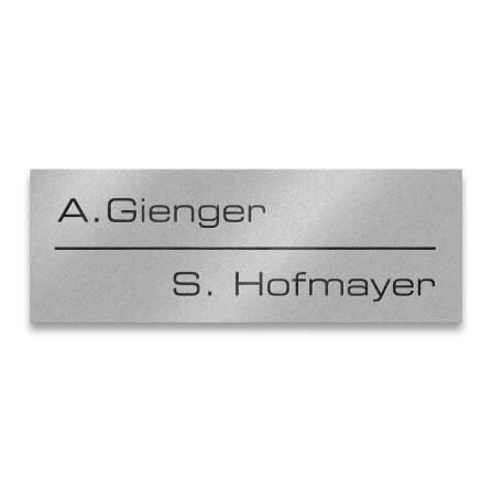 Metzler Namensschild Briefkastenschild Edelstahl in Grau...