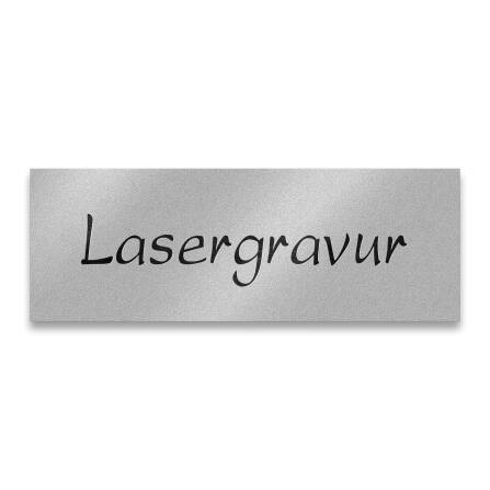 Metzler Namensschild Briefkastenschild Edelstahl in Grau Lasergravur