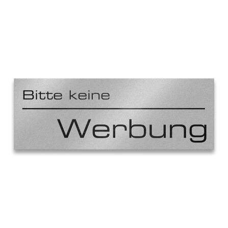 Metzler Briefkastenschild "Bitte keine Werbung"...
