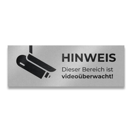 Metzler Hinweisschild Videoüberwachung Edelstahl...