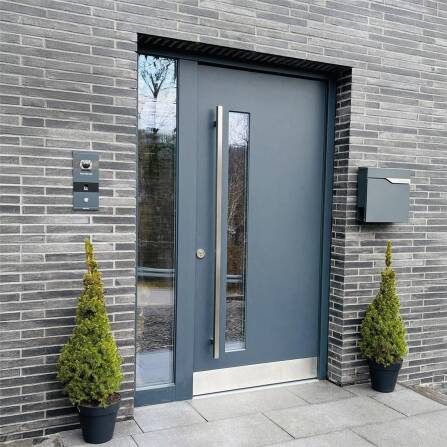 Metzler VDM10 2.0 Video-Türsprechanlage | mit Fingerprint | 1 Klingeltaster | Anthrazit RAL 7016 | Niko