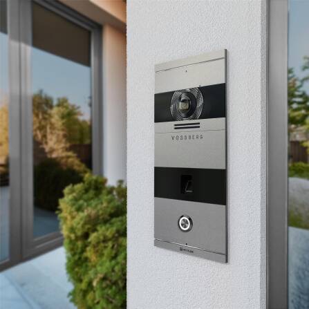 Metzler VDM10 2.0 Video-Türsprechanlage | mit Fingerprint | 1 Klingeltaster | Grau | Niko