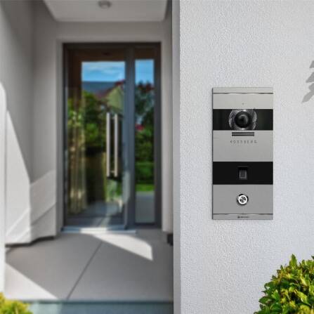 Metzler VDM10 2.0 Video-Türsprechanlage | mit Fingerprint | 1 Klingeltaster | Grau | Niko