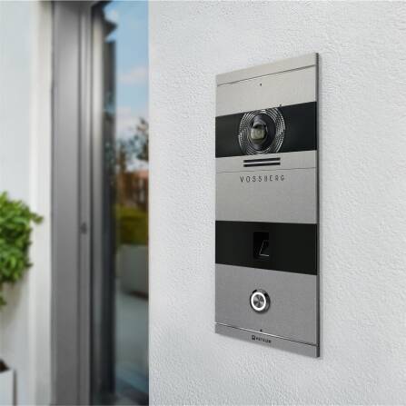 Metzler VDM10 2.0 Video-Türsprechanlage | mit Fingerprint | 1 Klingeltaster | Grau | Niko